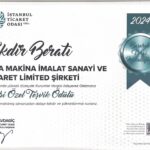 “SME Special Incentive Award” from the Istanbul Chamber of Commerce to IDEA Makina